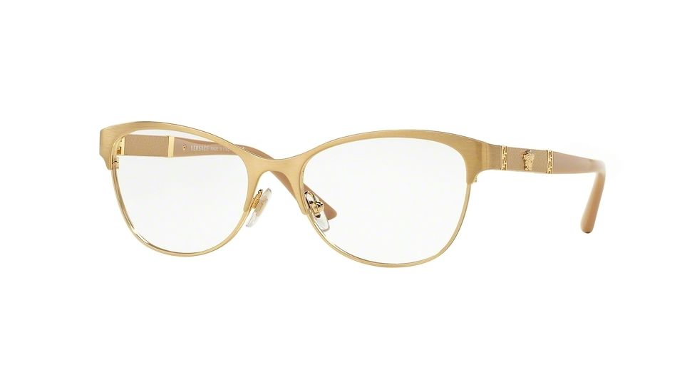 Versace VE1233Q Eyeglass Frames 1352-53 - Brushed Gold Frame
