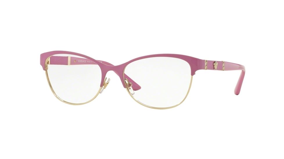 Versace VE1233Q Eyeglass Frames 1368-53 - Lilac/pale Gold Frame