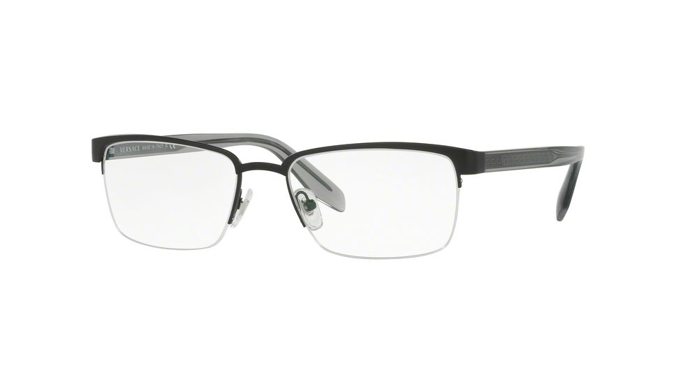 Versace VE1241 Single Vision Prescription Eyeglasses 1261-54 - Matte Black Frame