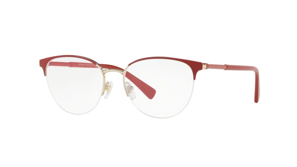 Versace VE1247 Eyeglass Frames 1408-52 - Red/pale Gold Frame