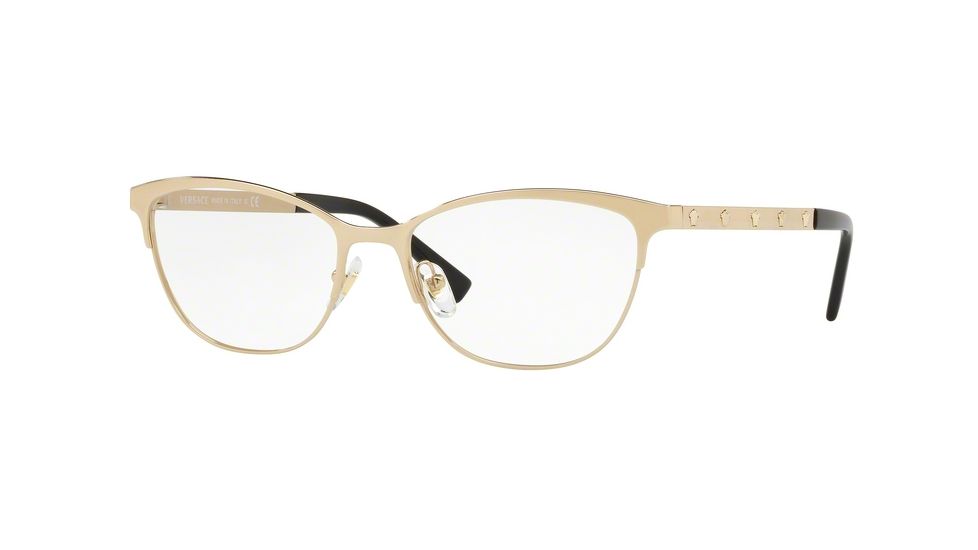 Versace VE1251 Prescription Eyeglasses 1252-53 - Pale Gold Frame