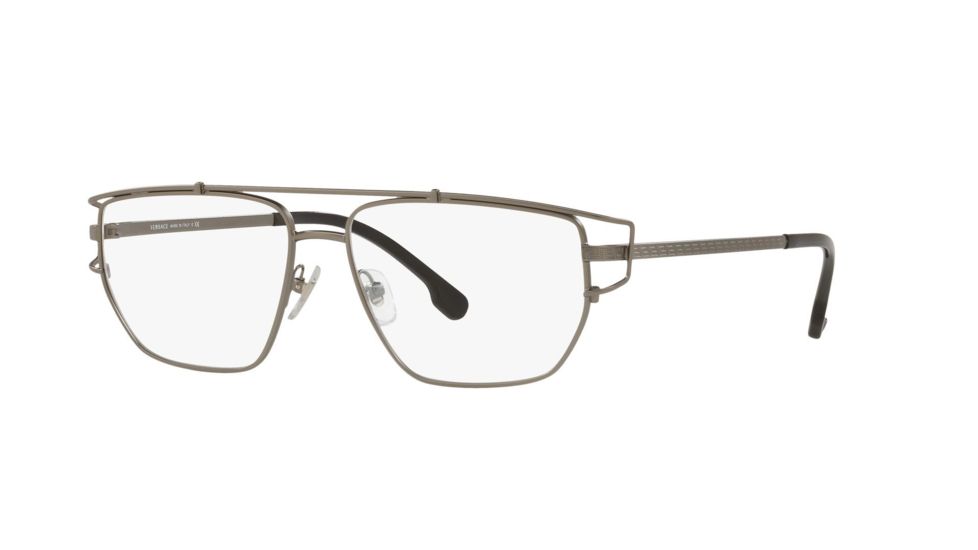Versace VE1257 Bifocal Prescription Eyeglasses, 55mm, Matte Gunmetal, VE1257-1351-55-BI