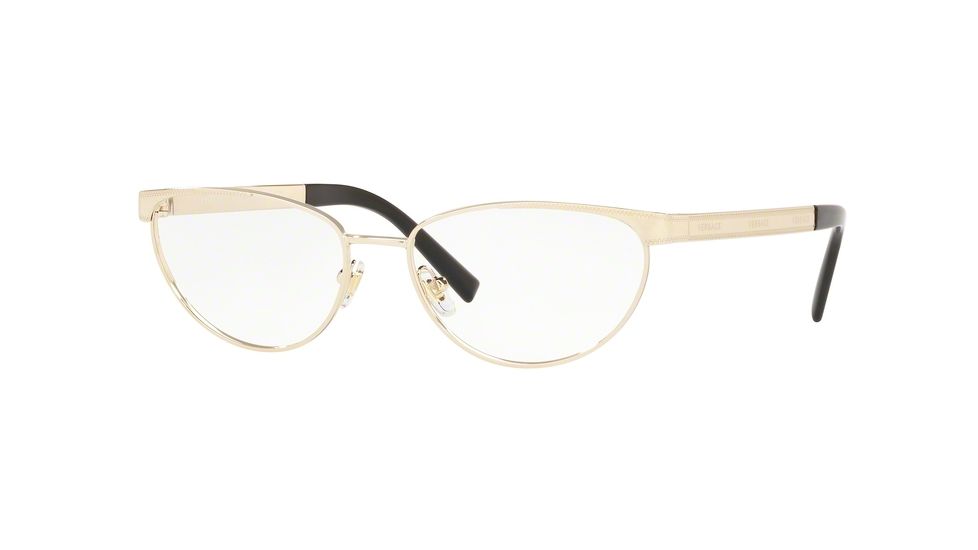 Versace VE1260 Bifocal Prescription Eyeglasses, 52mm, Pale Gold, VE1260-1252-52-BI