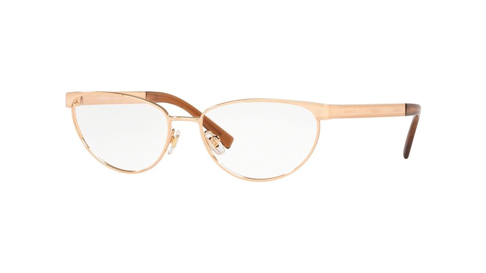 Versace VE1260 Bifocal Prescription Eyeglasses, 52mm, Rose Gold, VE1260-1412-52-BI