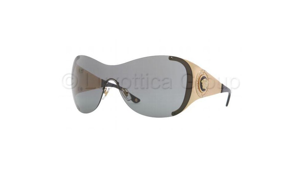 Versace VE2135B Sunglasses 100287-0138 - Gold Frame, Gray Lenses