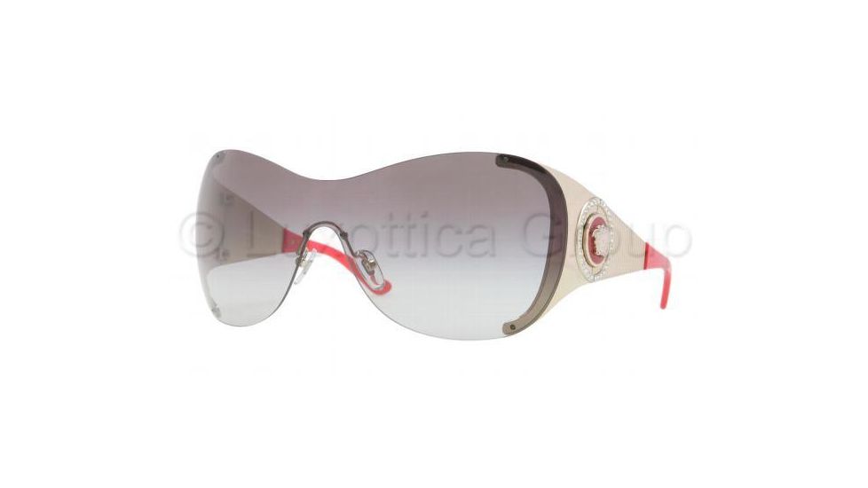 Versace VE2135B Sunglasses 125211-0138 - Pale Gold Frame, Gray Gradient Lenses