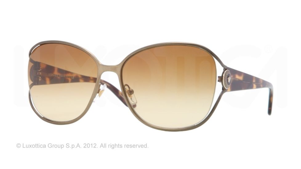 Versace VE2137 Progressive Prescription Sunglasses VE2137-13252L-58 - Lens Diameter 58 mm, Frame Color Matte Brass