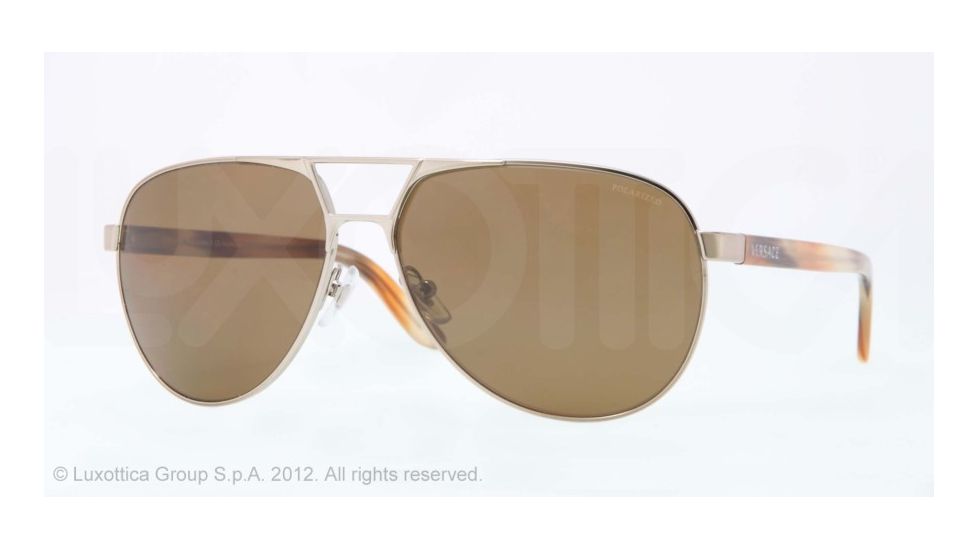 Versace VE2142 Progressive Prescription Sunglasses VE2142-129683-60 - Lens Diameter 60 mm, Lens Diameter 60 mm, Frame Color Brown