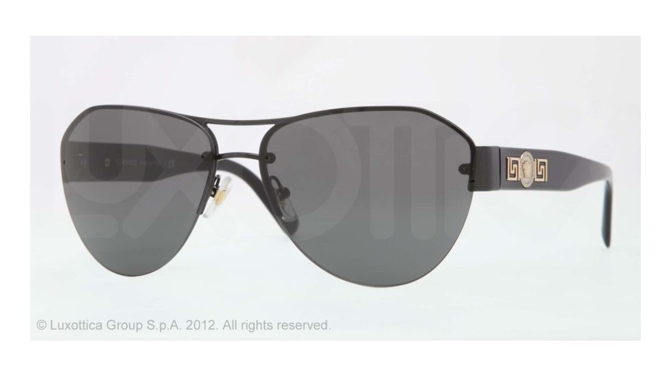 Versace VE2143 Single Vision Prescription Sunglasses VE2143-100987-59 - Lens Diameter 59 mm, Lens Diameter 59 mm, Frame Color Black
