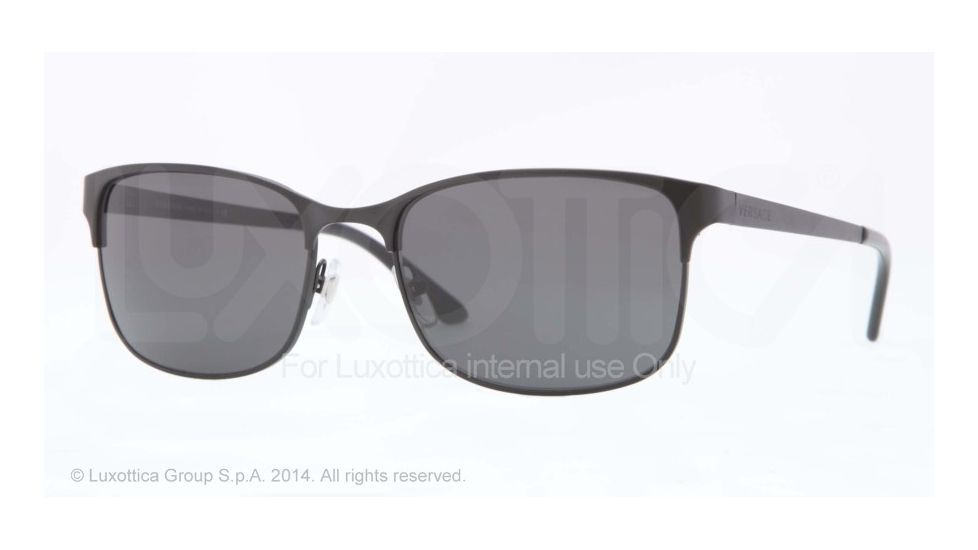 Versace VE2149 Progressive Prescription Sunglasses VE2149-126187-56 - Lens Diameter 56 mm, Frame Color Matte Black
