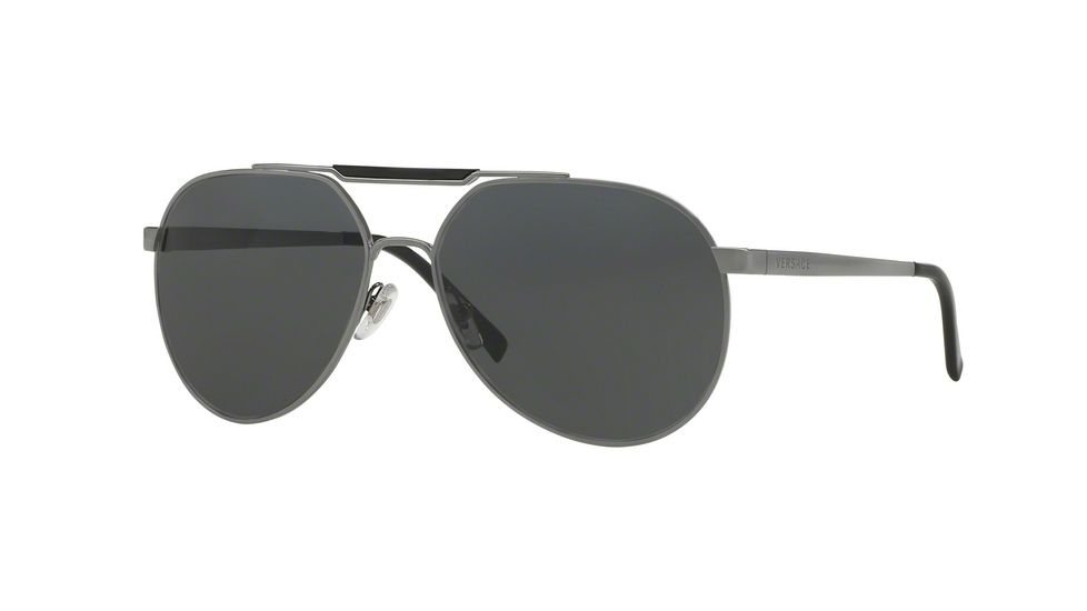 Versace VE2155 Sunglasses 100187-59 - Gunmetal Frame, Gray Lenses