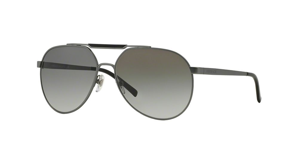 Versace VE2155 Sunglasses 135111-59 - Matte Gunmetal Frame, Grey Gradient Lenses