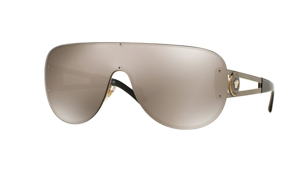 Versace VE2166 Single Vision Prescription Sunglasses VE2166-12525A-41 - Lens Diameter 141 mm, Lens Diameter 41 mm, Frame Color Pale Gold