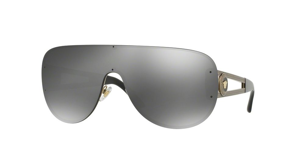 Versace VE2166 Single Vision Prescription Sunglasses VE2166-12526G-41 - Lens Diameter 141 mm, Lens Diameter 41 mm, Frame Color Pale Gold