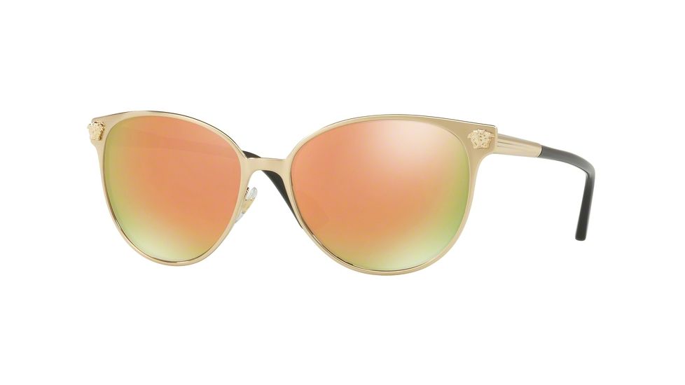 Versace VE2168 Bifocal Prescription Sunglasses VE2168-13394Z-57 - Lens Diameter 57 mm, Frame Color Brushed Pale Gold