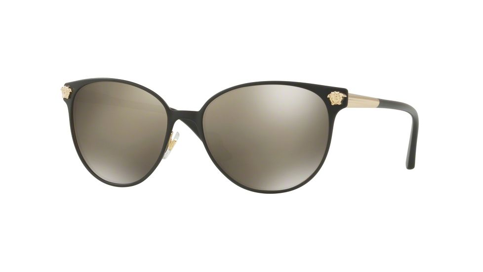 Versace VE2168 Bifocal Prescription Sunglasses VE2168-13665A-57 - Lens Diameter 57 mm, Frame Color Black/pale Gold