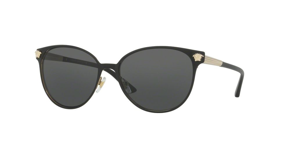 Versace VE2168 Bifocal Prescription Sunglasses VE2168-137787-57 - Lens Diameter 57 mm, Frame Color Matte Black/Pale Gold