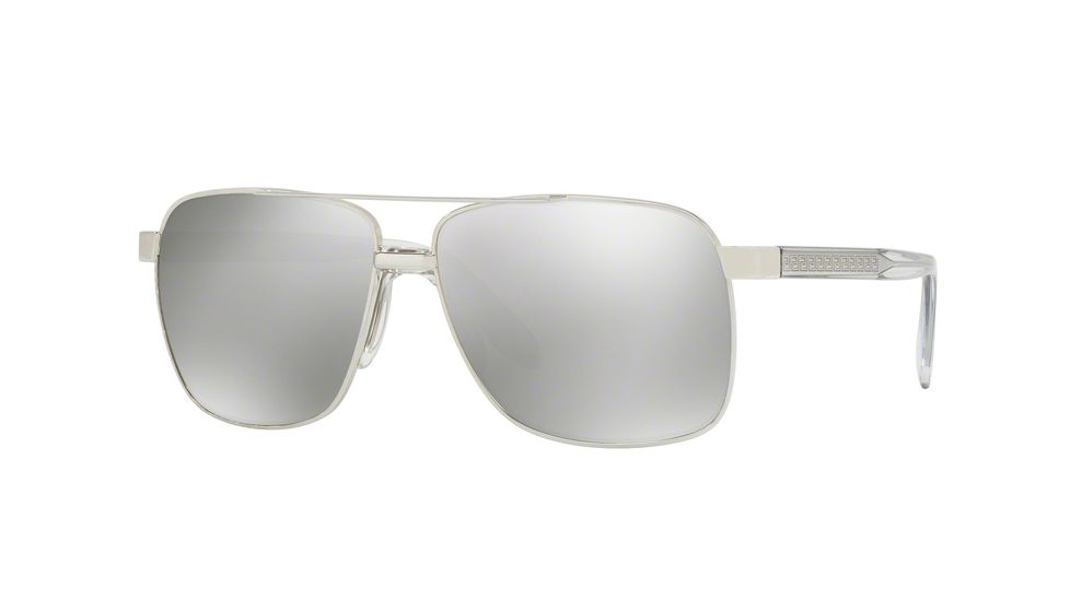 Versace VE2174 Progressive Prescription Sunglasses VE2174-10006G-59 - Lens Diameter 59 mm, Frame Color Silver