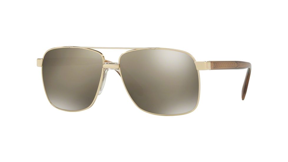 Versace VE2174 Progressive Prescription Sunglasses, 59mm, Pale Gold, VE2174-12525A-59-PRO