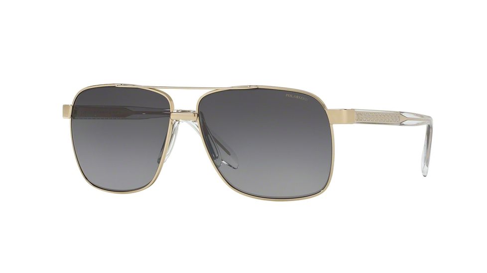 Versace VE2174 Progressive Prescription Sunglasses VE2174-1252T3-59 - Lens Diameter 59 mm, Frame Color Pale Gold