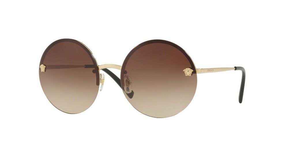 Versace VE2176 Progressive Prescription Sunglasses VE2176-125213-59 - Lens Diameter 59 mm, Frame Color Pale Gold