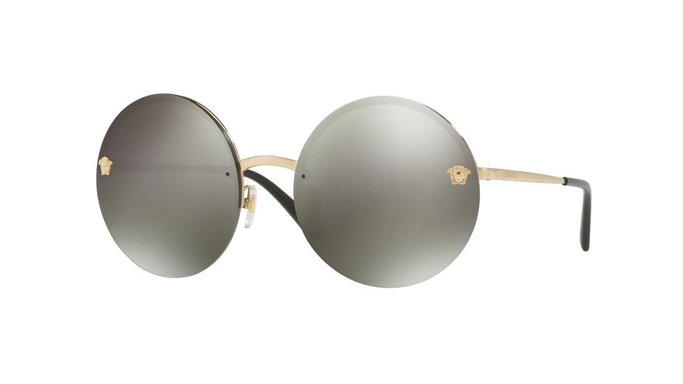 Versace VE2176 Progressive Prescription Sunglasses VE2176-12524T-59 - Lens Diameter 59 mm, Frame Color Pale Gold
