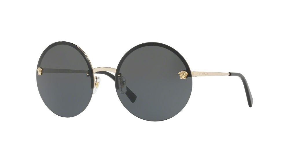 Versace VE2176 Progressive Prescription Sunglasses VE2176-125287-59 - Lens Diameter 59 mm, Frame Color Pale Gold
