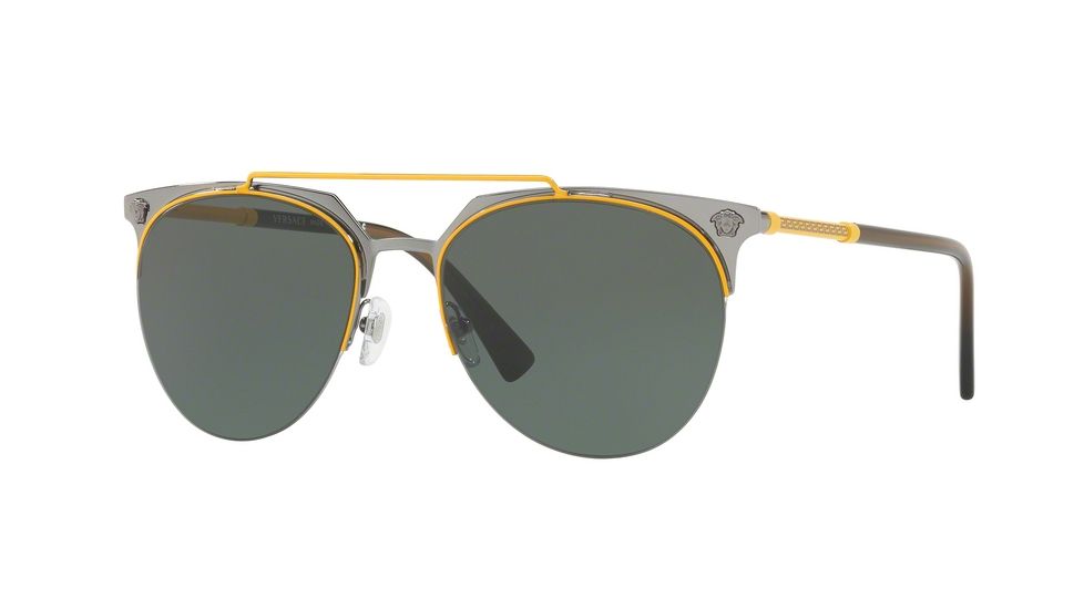 Versace VE2181 Bifocal Prescription Sunglasses VE2181-100171-57 - Lens Diameter 57 mm, Frame Color Yellow/gunmetal