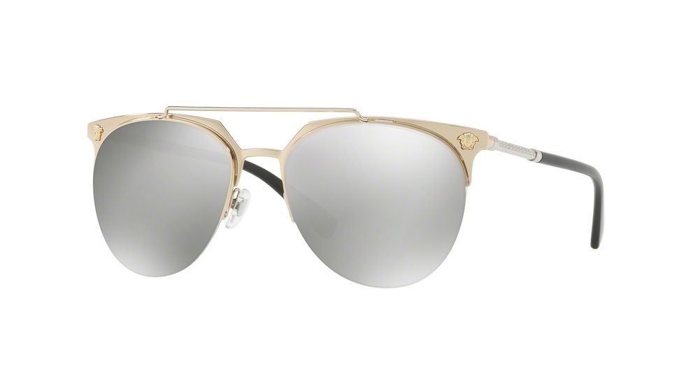 Versace VE2181 Bifocal Prescription Sunglasses VE2181-12526G-57 - Lens Diameter 57 mm, Frame Color Pale Gold