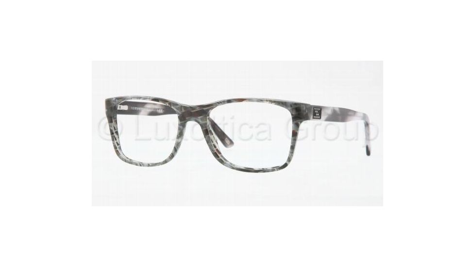 Versace VE3151 Single Vision Prescription Eyeglasses 939-5218 - Striped Gray Demo Lens Frame