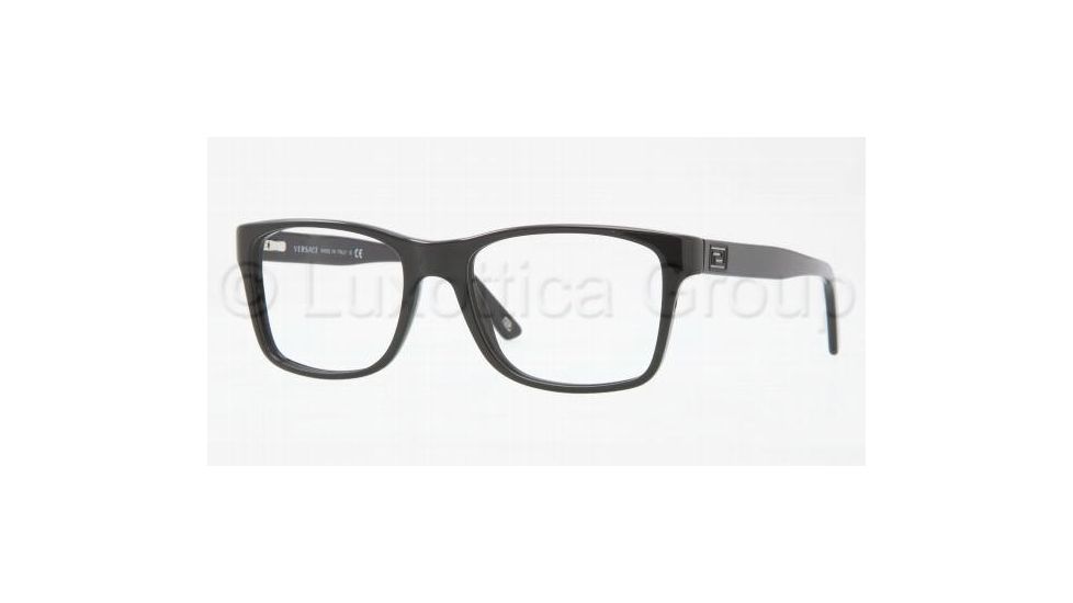 Versace VE3151 Single Vision Prescription Eyeglasses GB1-5218 - Shiny Black Frame
