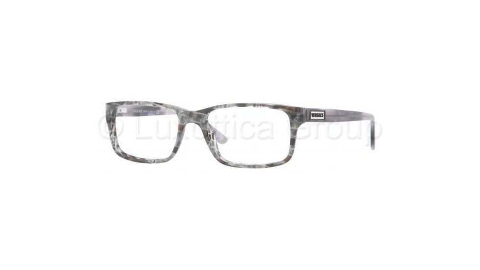 Versace VE3154 Progressive Prescription Eyeglasses 939-5217 - Striped Gray Demo Lens Frame