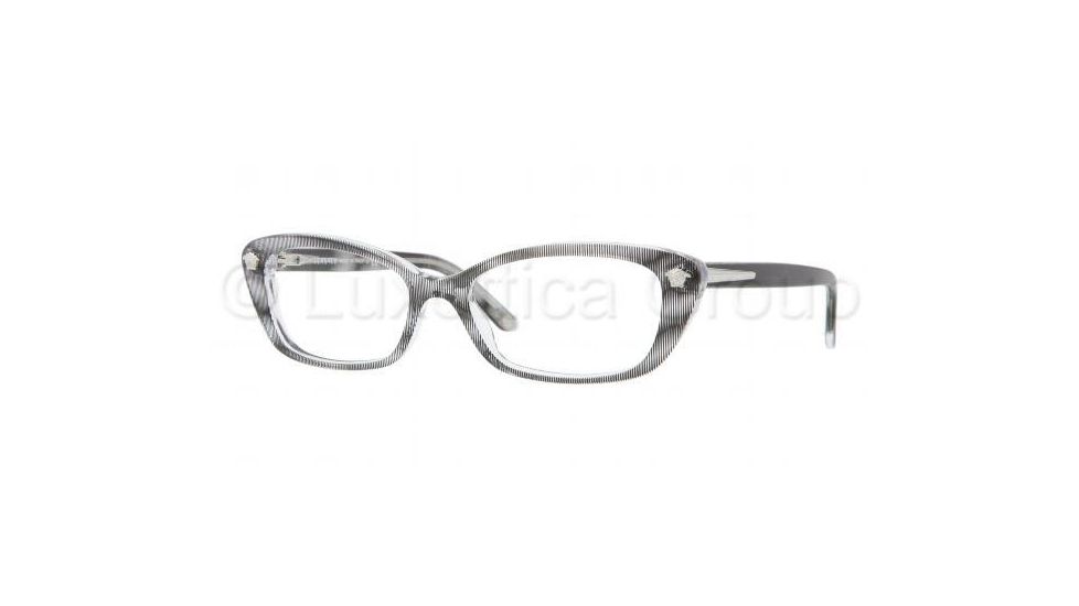 Versace VE3159 Bifocal Prescription Eyeglasses 933-5116 - Black Rule Frame, Demo Lens Lenses