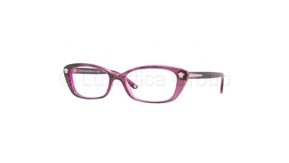 Versace VE3159 Bifocal Prescription Eyeglasses 959-5116 - Waves Fuxia Frame, Demo Lens Lenses
