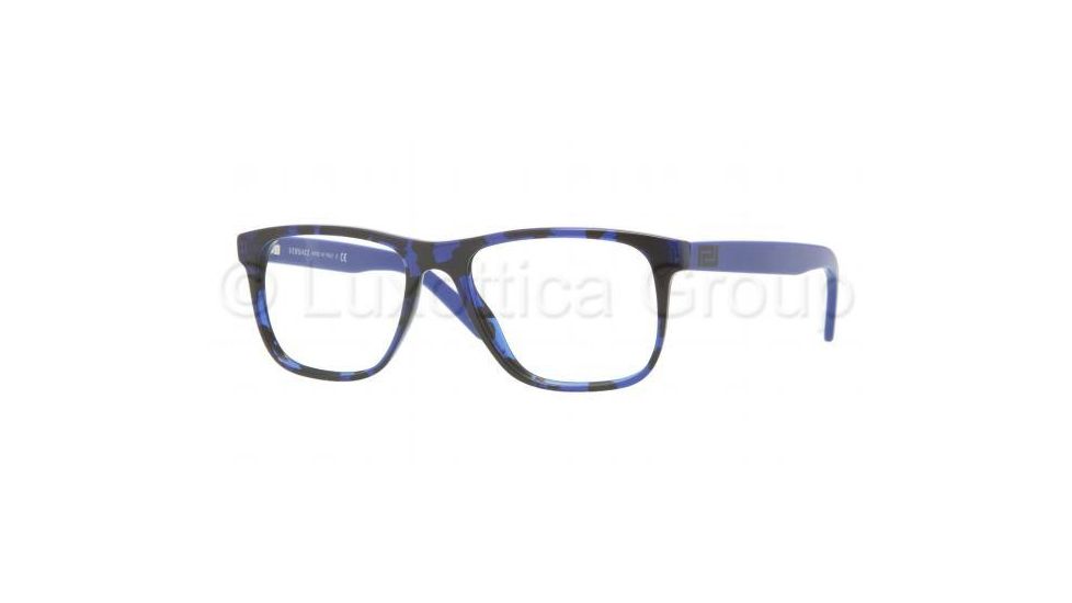 Versace VE3162 Bifocal Prescription Eyeglasses 980-5217 - Blue Havana Frame, Demo Lens Lenses
