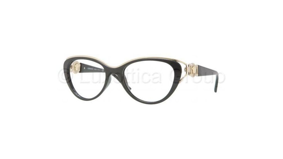 Versace VE3167 Single Vision Prescription Eyeglasses GB1-5317 - Black Frame