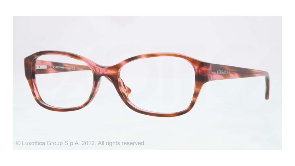 Versace VE3176 Eyeglass Frames 5041-51 - Striped Pink Frame, Demo Lens Lenses