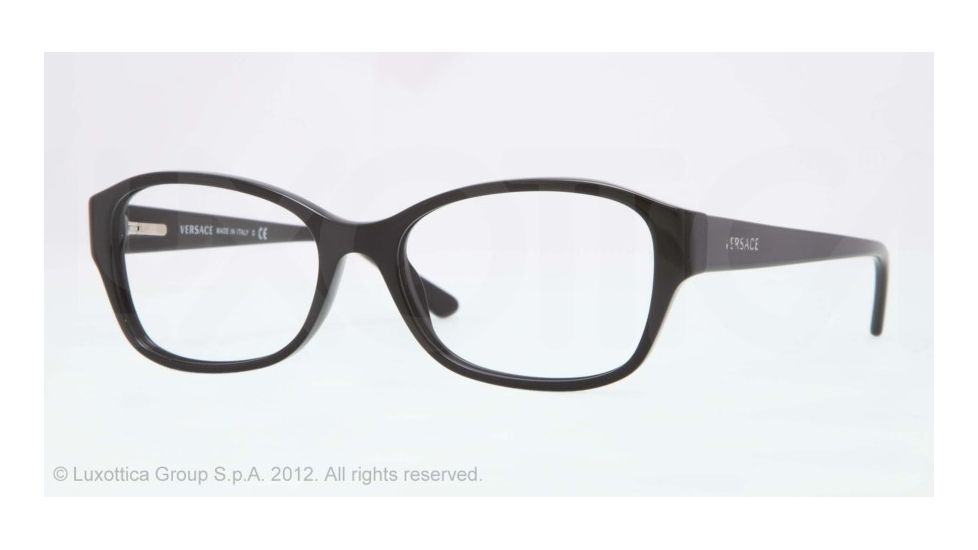 Versace VE3176 Eyeglass Frames GB1-51 - Black Frame, Demo Lens Lenses