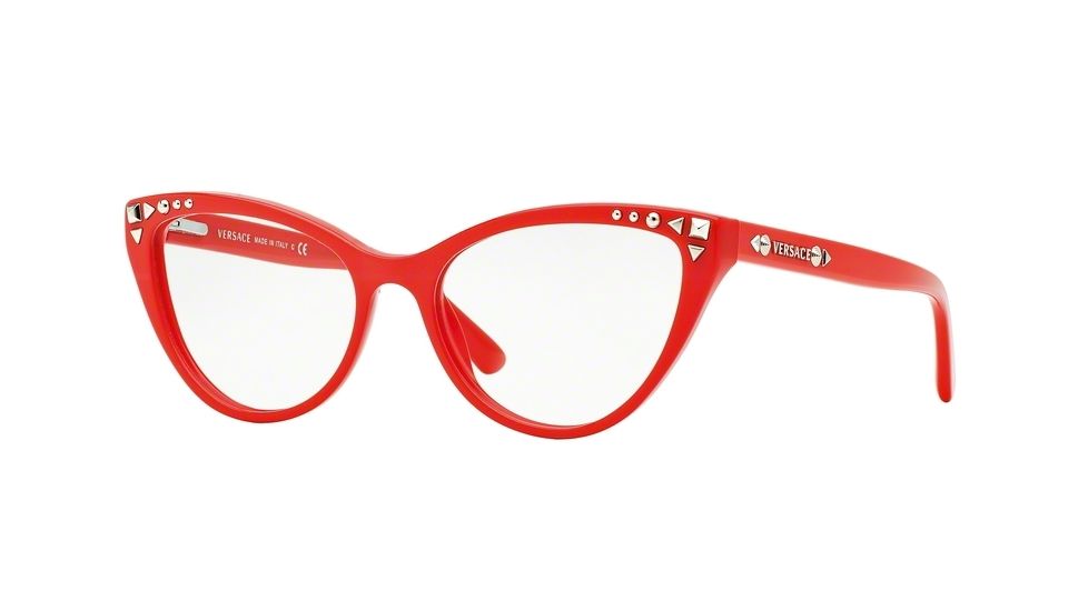 Versace VE3191 Single Vision Prescription Eyeglasses 5112-52 - Orange Frame