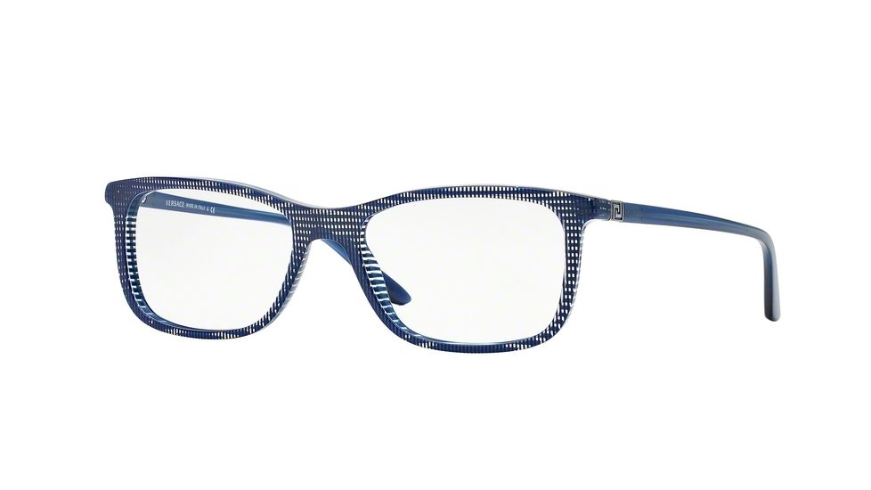Versace VE3197 Progressive Prescription Eyeglasses 5104-53 - Blue Rule Frame