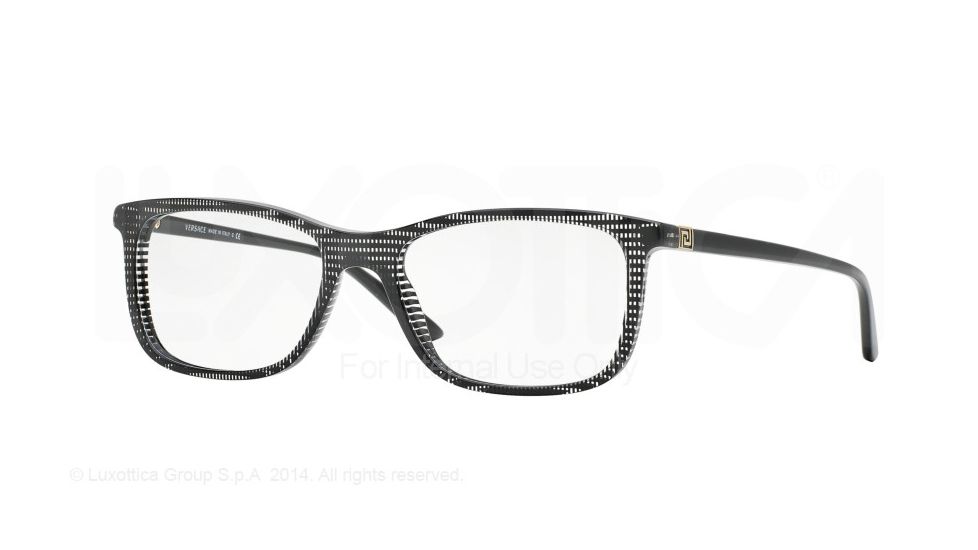 Versace VE3197A Progressive Prescription Eyeglasses 5101-55 - Black Rule Frame