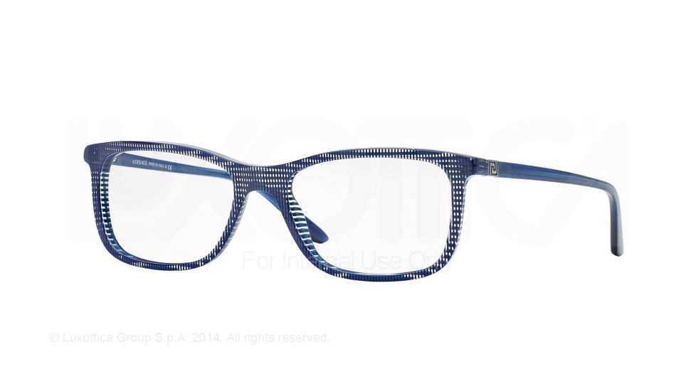 Versace VE3197A Progressive Prescription Eyeglasses 5104-55 - Blue Rule Frame