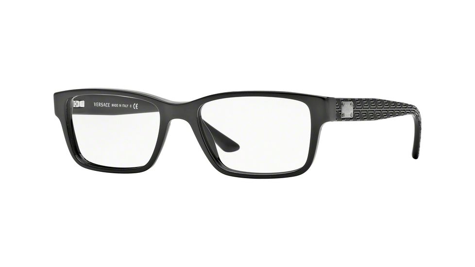 Versace VE3198A Single Vision Prescription Eyeglasses GB1-55 - Black Frame
