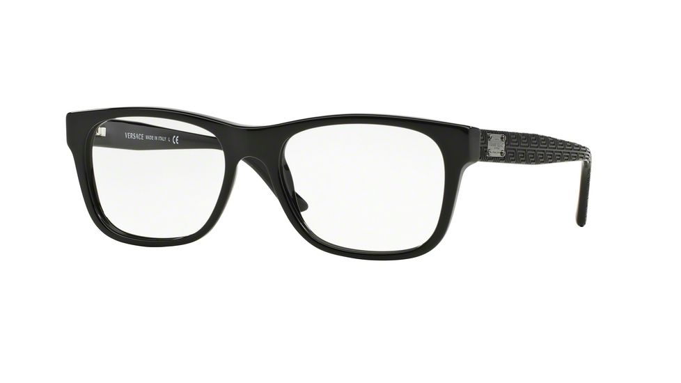 Versace VE3199A Progressive Prescription Eyeglasses GB1-55 - Black Frame