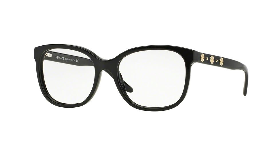 Versace VE3203 Bifocal Prescription Eyeglasses GB1-51 - Black Frame