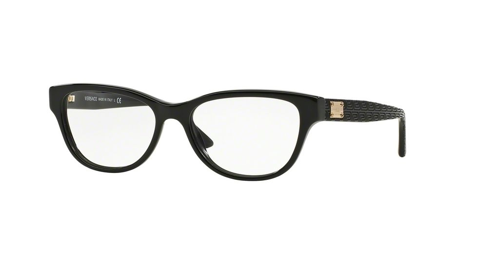Versace VE3204A Progressive Prescription Eyeglasses GB1-53 - Black Frame