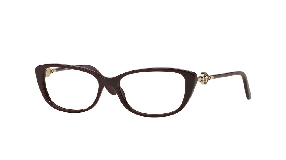 Versace VE3206 Progressive Prescription Eyeglasses 5105-52 - Bordeaux Frame