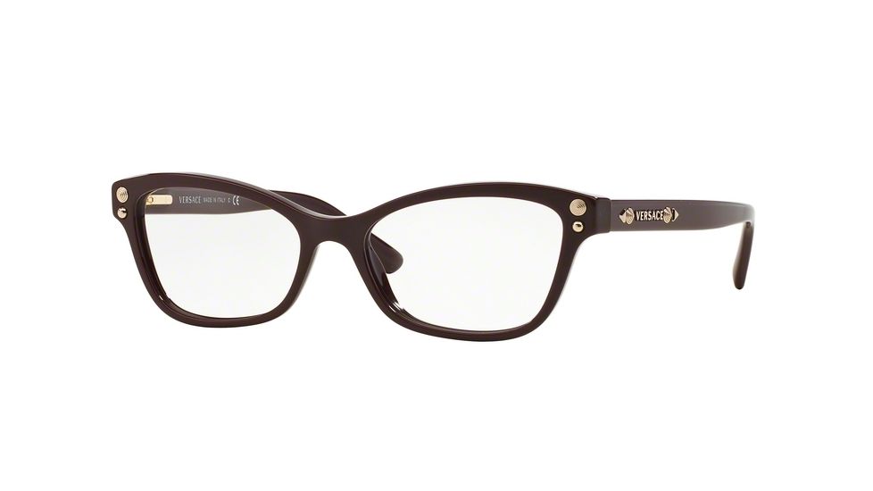 Versace VE3208 Bifocal Prescription Eyeglasses 5105-52 - Bordeaux Frame