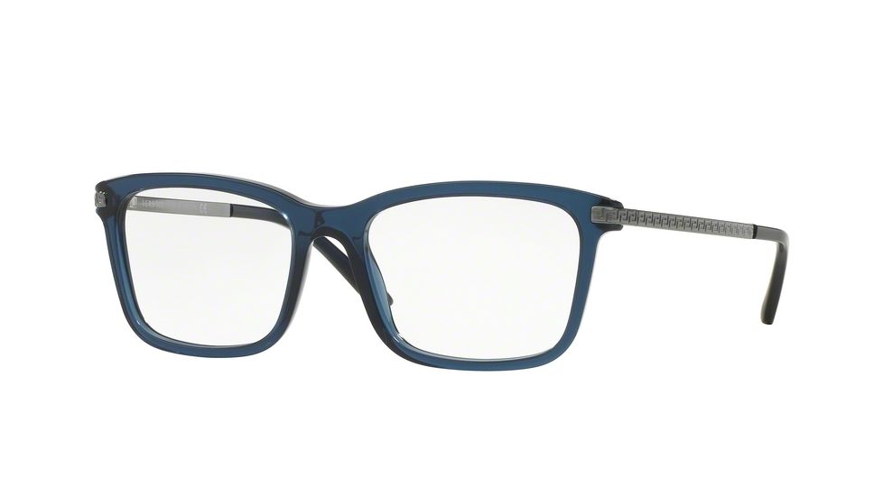 Versace VE3210A Progressive Prescription Eyeglasses 5111-55 - Transparent Blue Frame