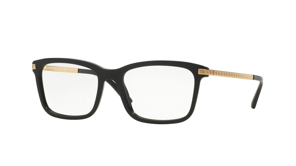 Versace VE3210A Progressive Prescription Eyeglasses GB1-55 - Black Frame